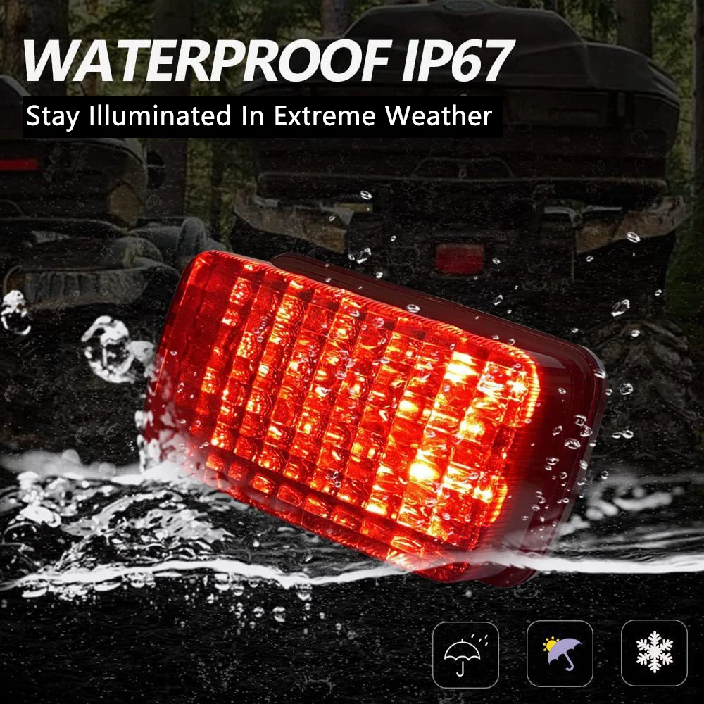 Motorcycle LED Taillight Brake Light 12V Retro Rear Light Running Light for Yamaha BANSHEE BLASTER BREEZE WARRIOR GRIZZLY KODIAK