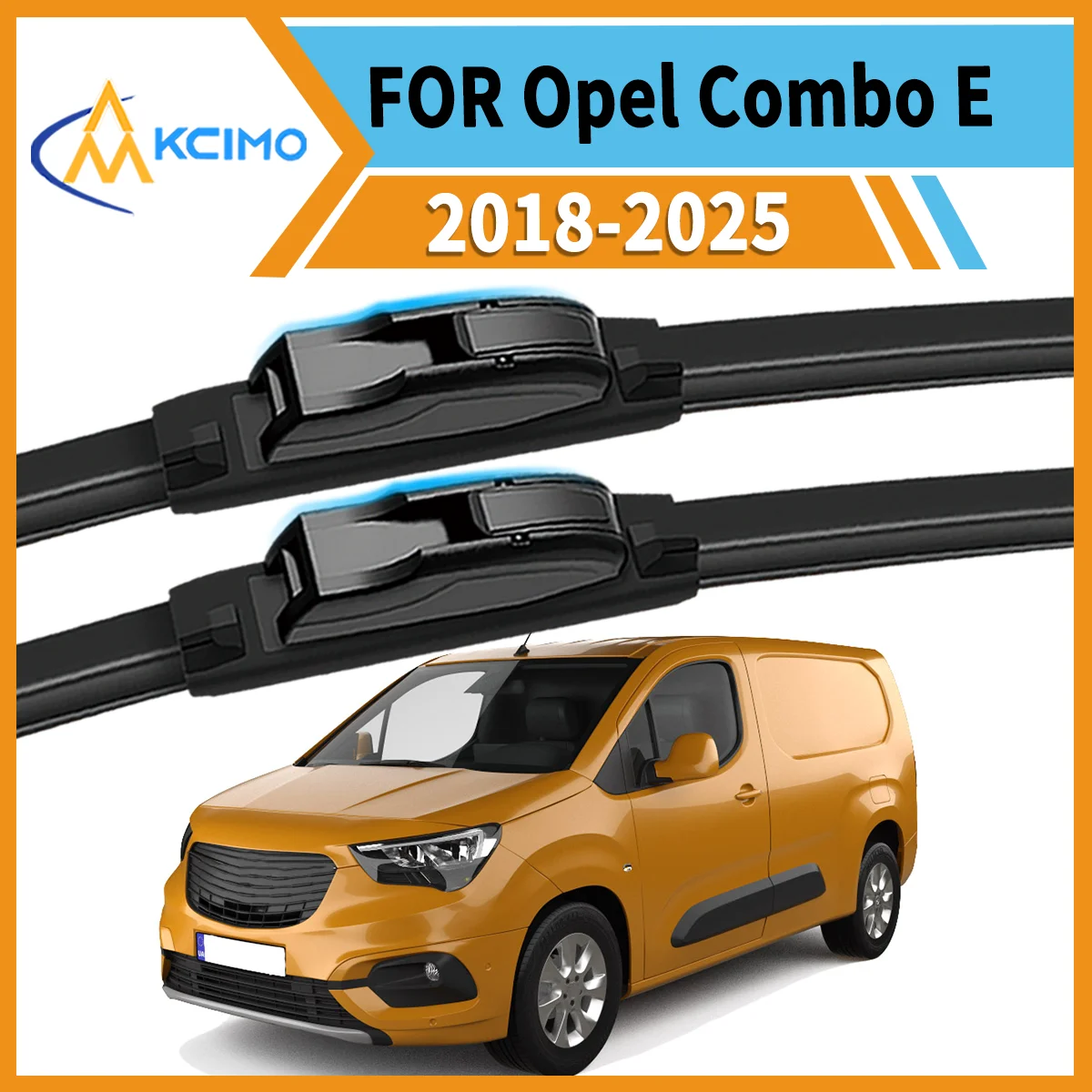 

Premium All-Season Duo 2 Front Wiper Blades Compatible with for Opel Combo E 2018-2025 Crystal Clear Vision & Enhanced Safety