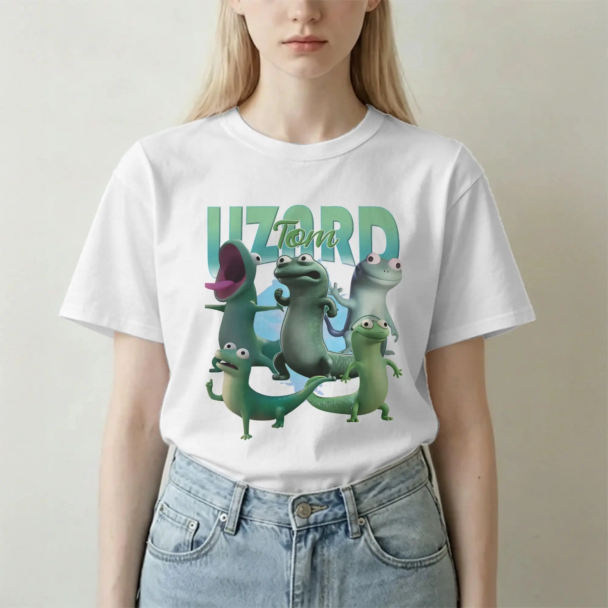 Funny Tom Lizard Movie Animation T-Shirts Men Women Crew Neck Cotton T Shirt Hoppers Short Sleeve Tee Shirt 6XL Tops