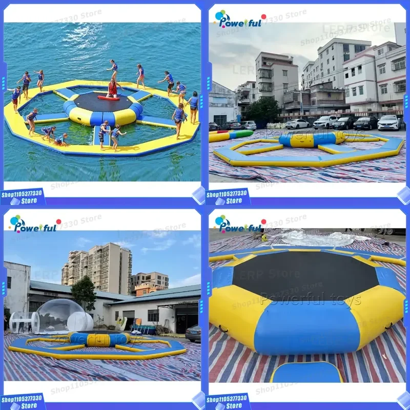 Aqua Water Park Equipment Walkway Inflatable Floating Water Trampoline
