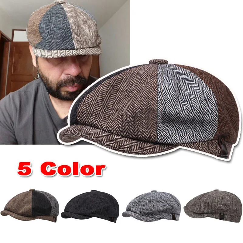 Fashionable Comfortable Beret All-match Octagonal Hat Beret Sports Caps Baseball Caps Golf Caps Sun Hats