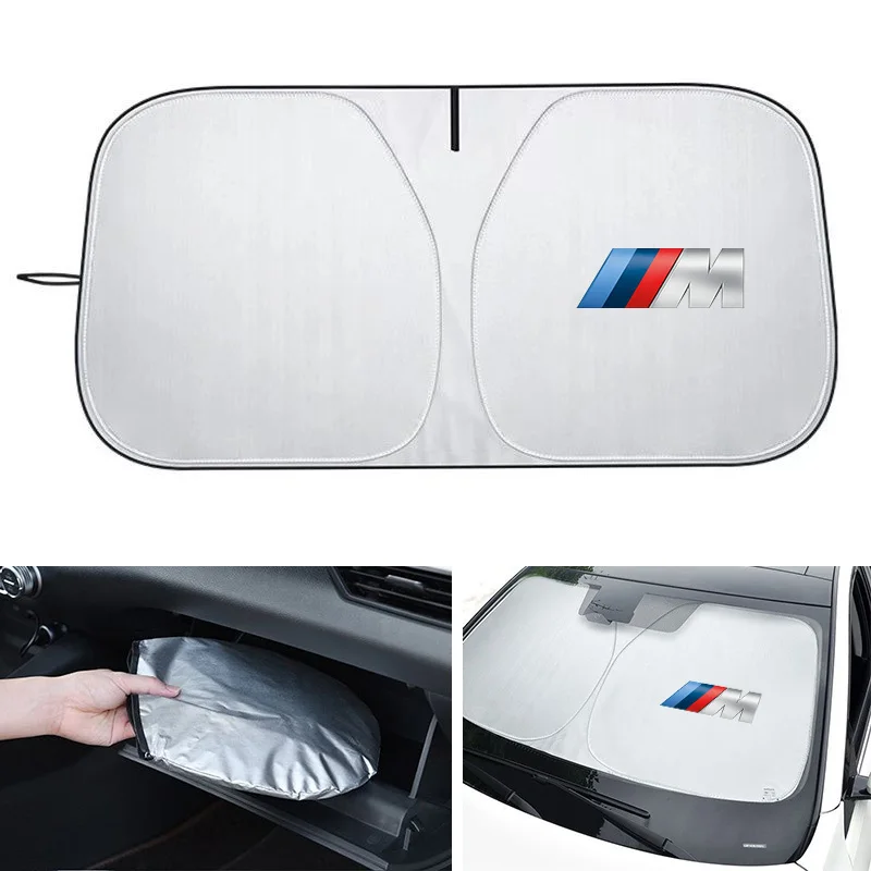 

Car Windshield Front Sunshade Sun Visor UV Rays Keep Car Cooler For BMW M Emblem E46 E36 E34 F10 E90 F30 E60 F30 E53 E30 E92 E87