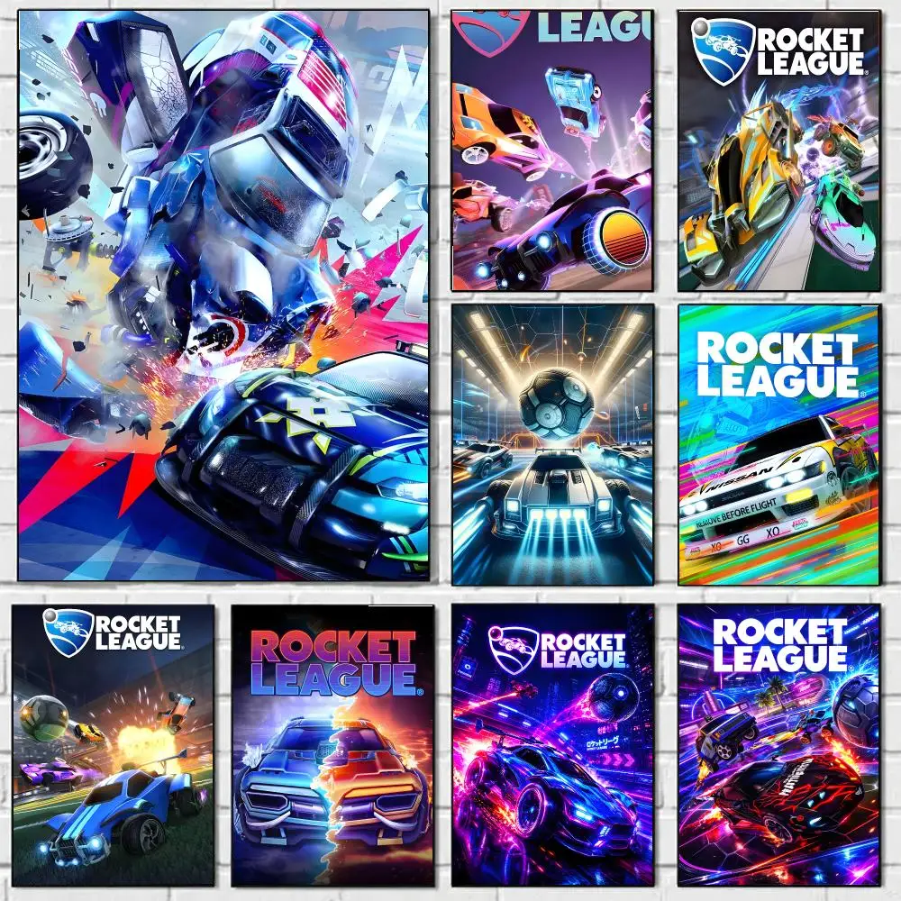 Rocket League Poster HD Wall Art Decal Self-Adhesive Aesthetic Decor For Home Living Bedroom Bar Aesthetic