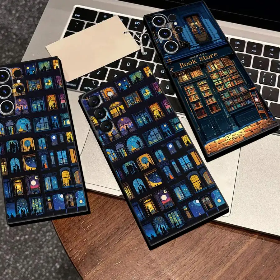 City Silhouettes Phone Cover Case for Samsung Galaxy S26 Ultra S21 S24 S23 S20 FE S25 Plus Note 20 10 S22