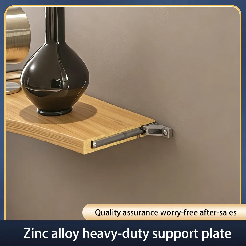 Heavy Duty Zinc Alloy Adjustable Hidden Shelf Bracket Wall Mounted Flush Support For Floating Shelves Furniture Hardware Pro