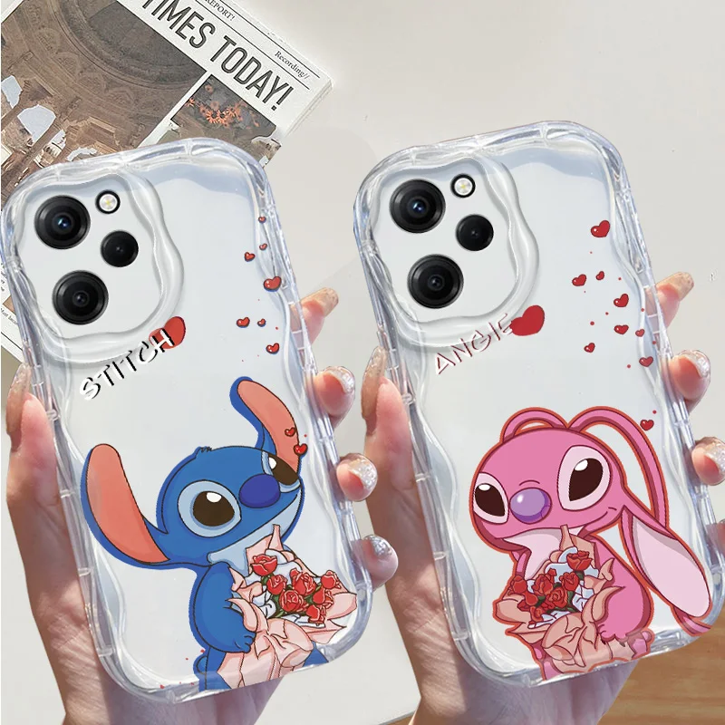 Angel And Stitch Cream Phone Case For OPPO A 98 95 94 93 92 79 78 76 72 60 58 57 55 54 53 52 38 S 2020 Funda Soft Shell Cover