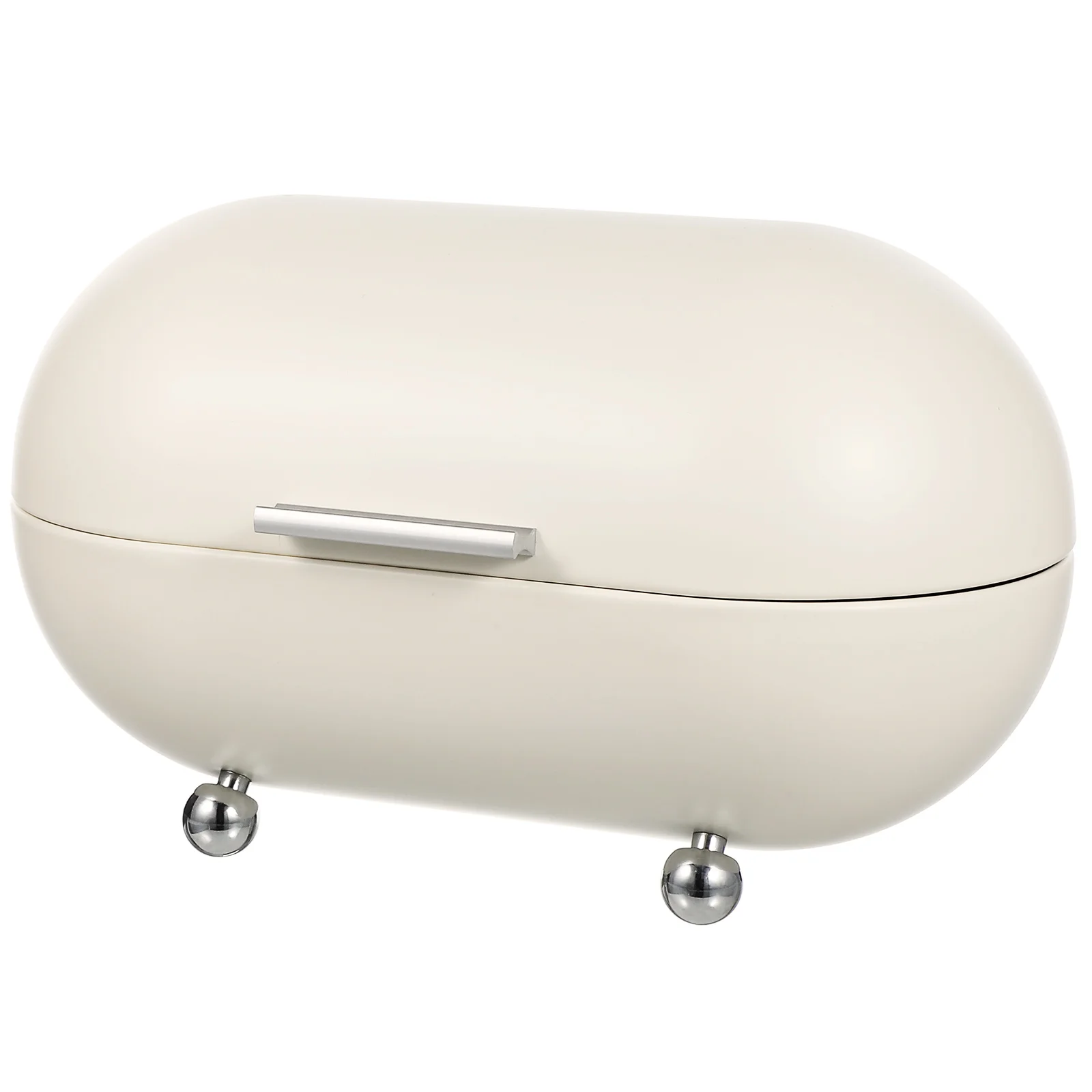 

Bread Box Trash Can with Lid Metal Containers Food Organizer Desktop Sundries Case Holder Keeper Iron Baby Bin