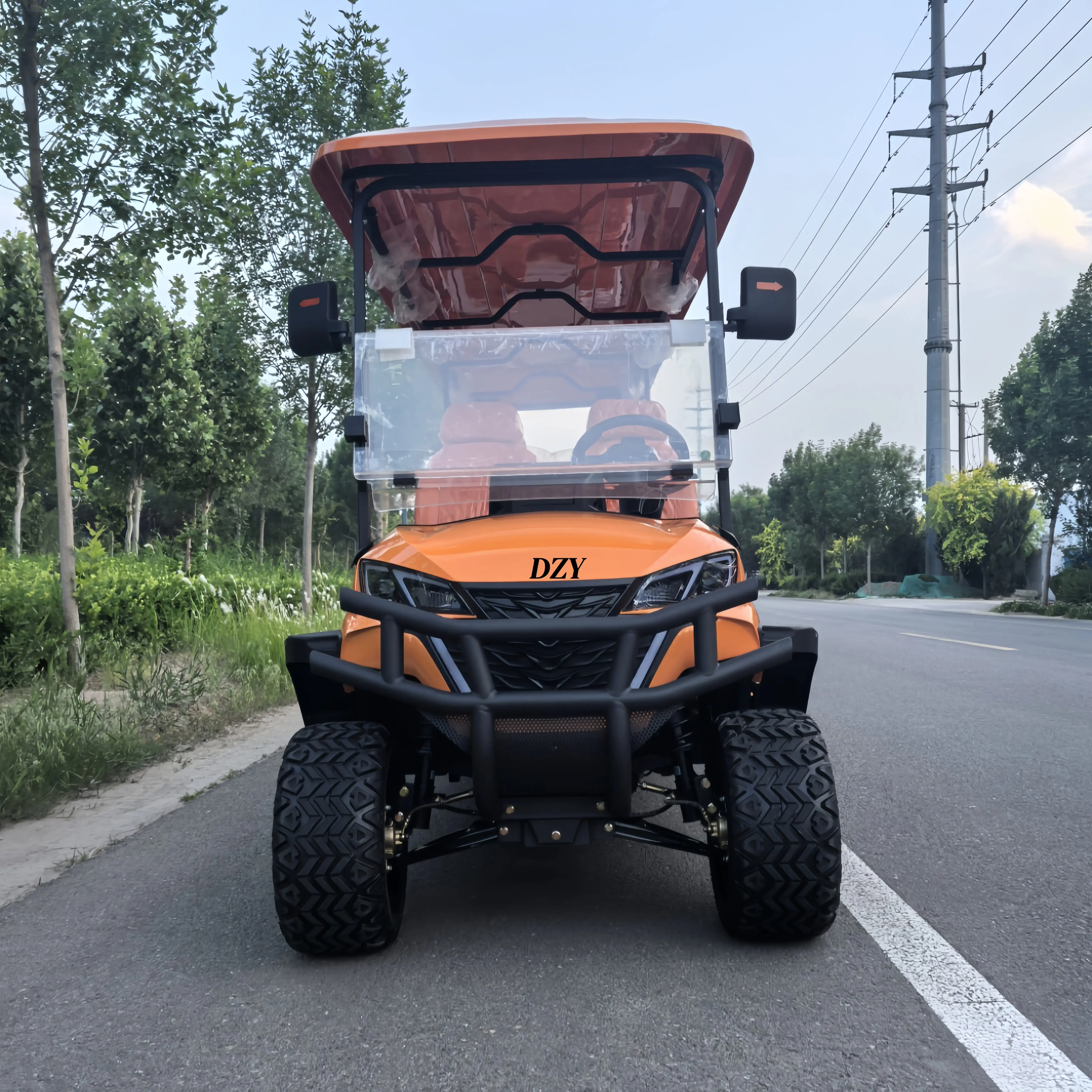 Customized electric golf cart 48V 72V lithium battery golf cart battery fast electric golf off-road vehicle 2+8 seats golf buggy