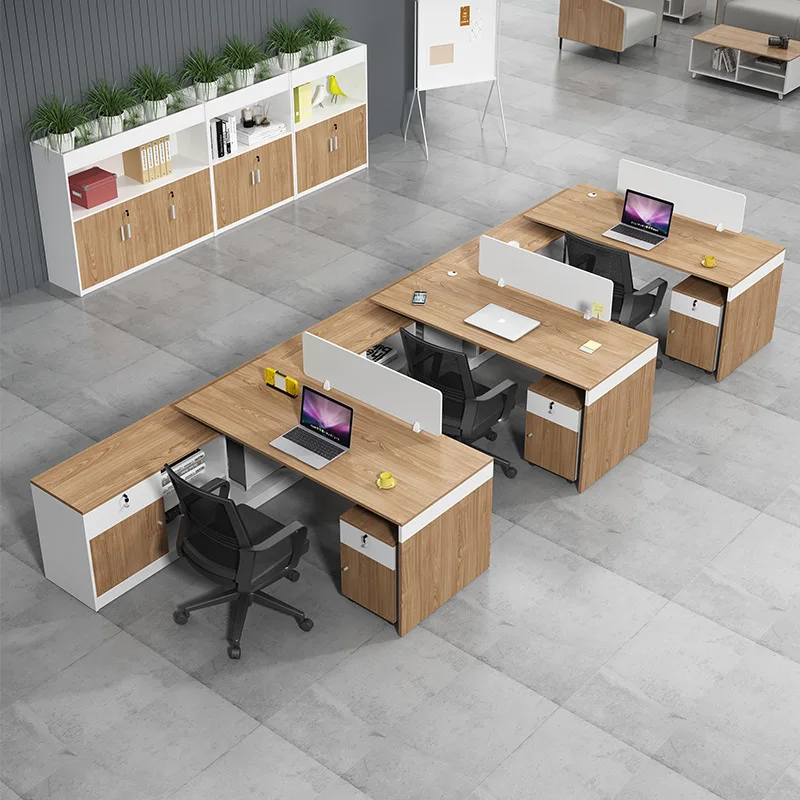 Employee desks, employee chairs, simple office desk and chair combination screen card seats