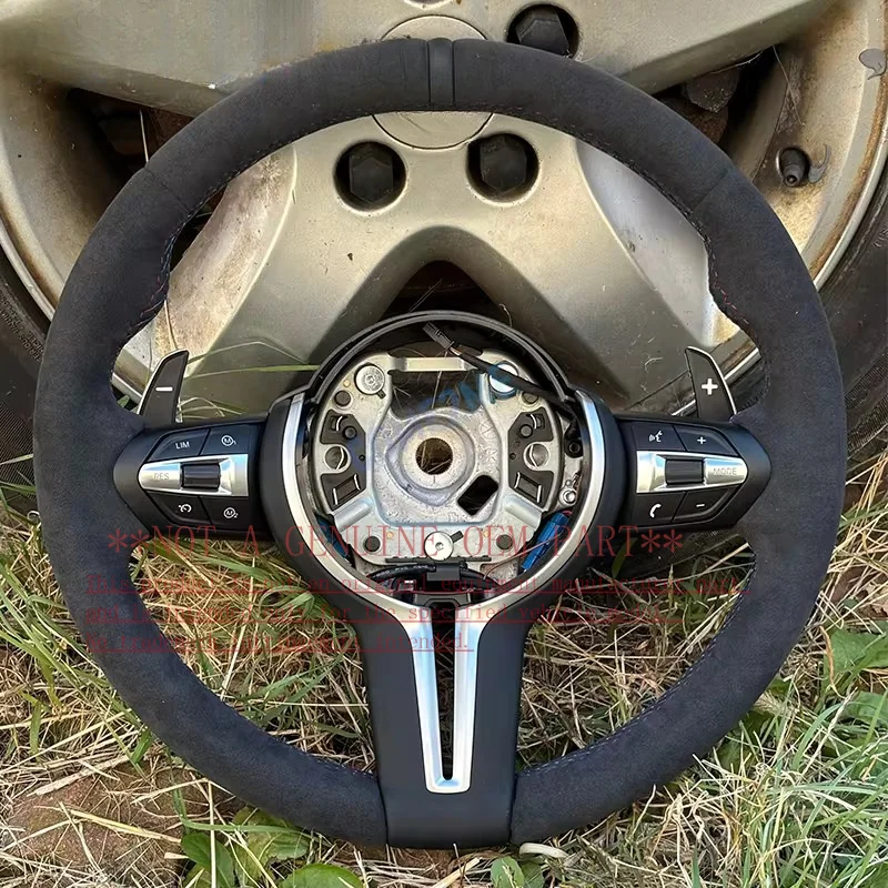 For BMW F Series Chassis Steering Wheel Assembly Horn Cover Full Suede With Black Painted Button Frame 3 Seri