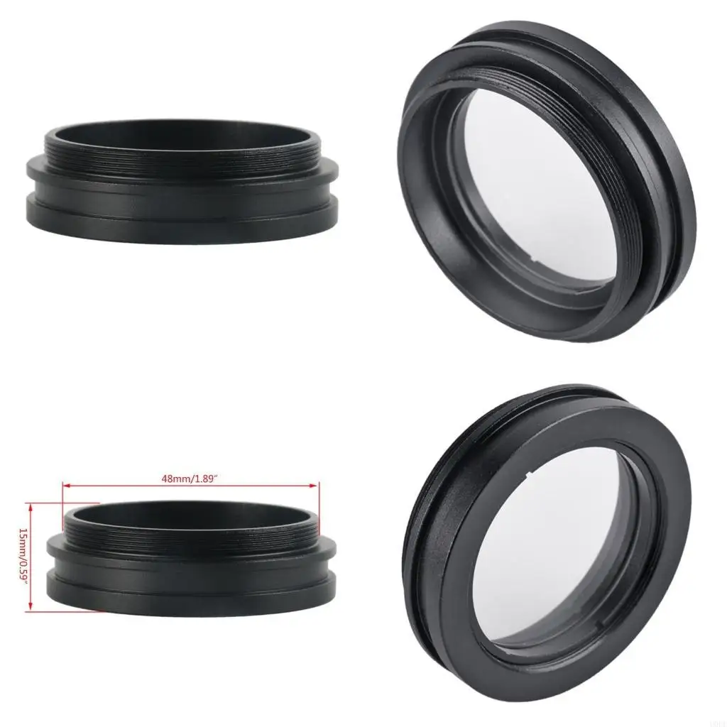   Upgraded 1X Stereo Microscope Auxiliary Barlow Objective Lens Dustproof Lens 100mm Working Distance for Microscopes