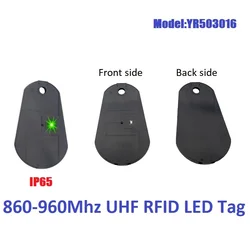 LED Indicator UHF RFID Tag 860-960MHz 0-4m Read Range Ideal for Keychains, Asset Tracking, Books, Vehicles, Personal Item
