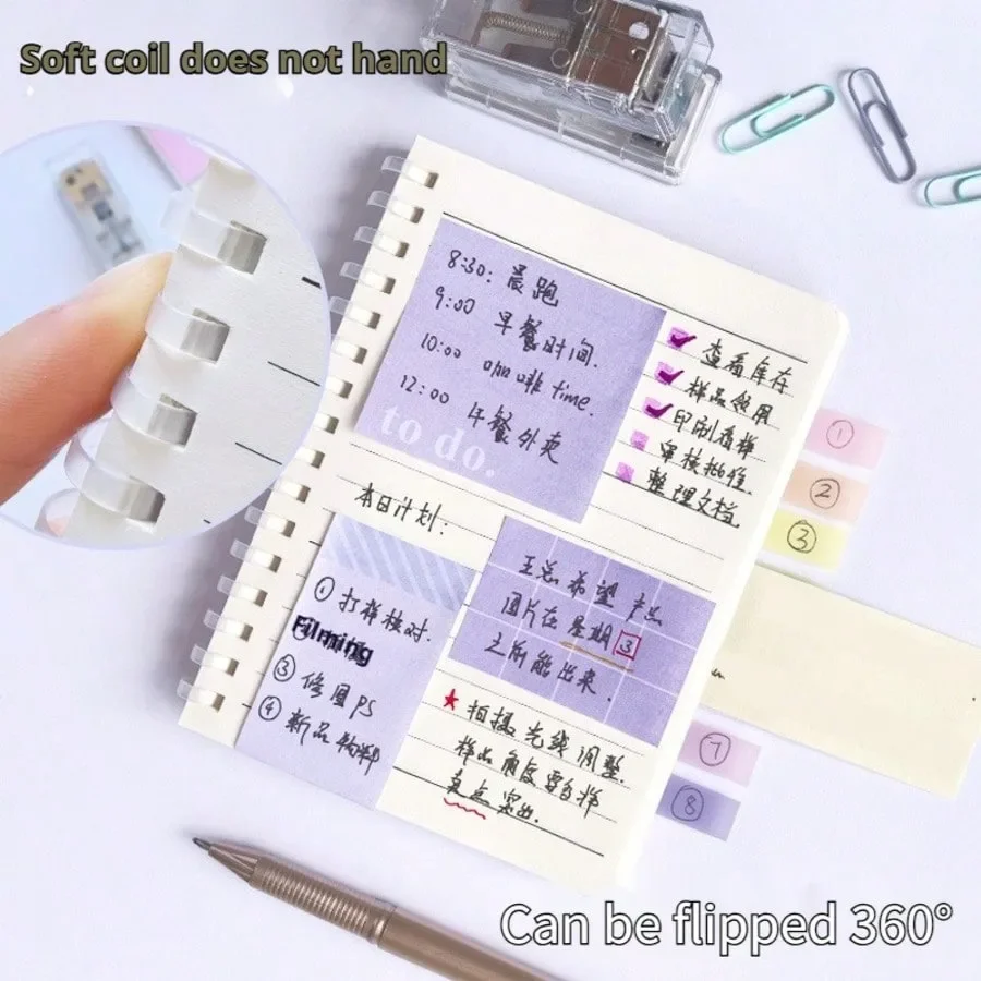 Kawaii Sticky Notes Set Expandable Removable Student Memo Pads Must-Have Study Planner Supplies Bulletin Journal Accessories