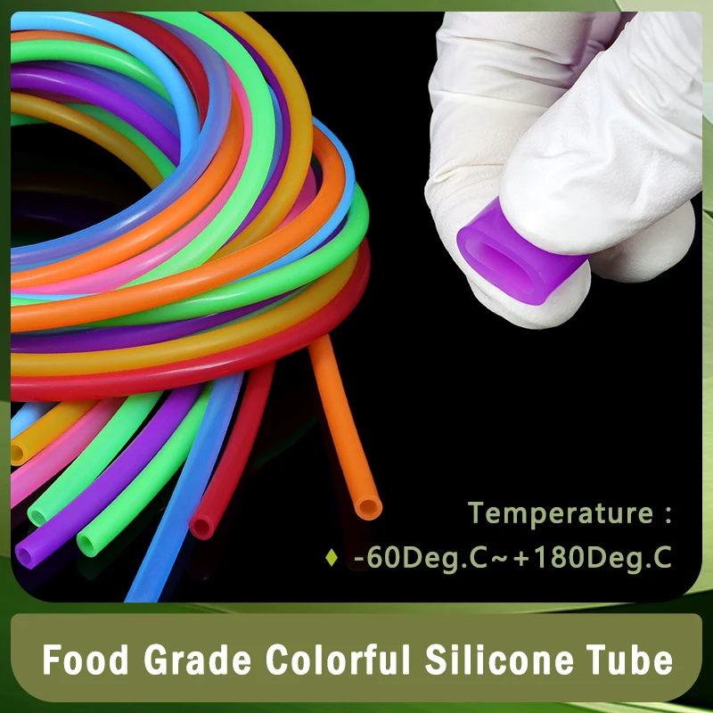 

Food Grade Multi-color Silicone Tube ID 0.5 1 2 3 4 5 6 7 8 9 10 mm Flexible Rubber Hose Soft Drink Pipe Water Connector 1/5/10m