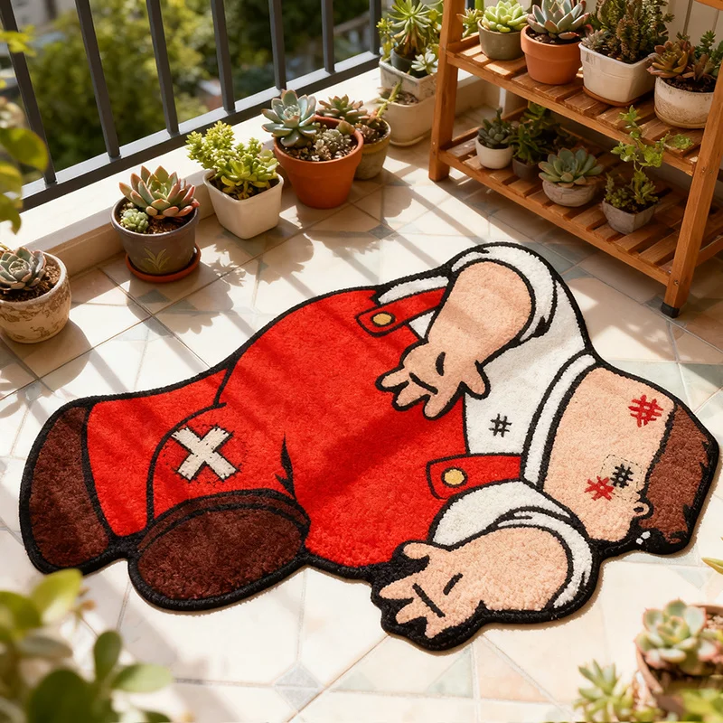 VIKAMA Funny Peter Griffin Doormat Humorous Anti-Slip Entrance Mat Absorbent Floor Rug for Porch Bathroom Home Decor
