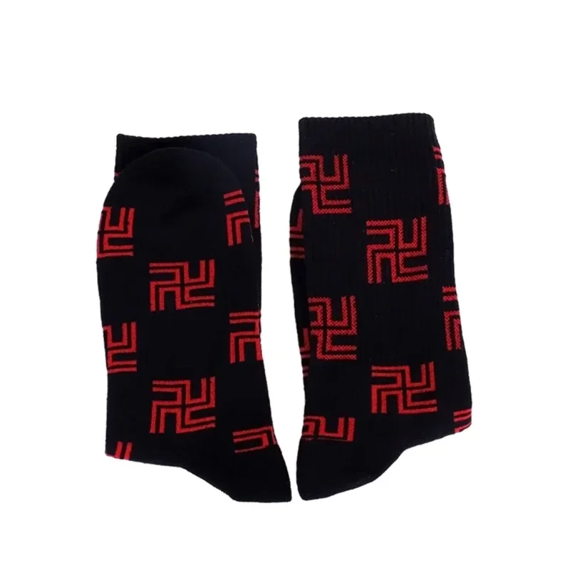 Women Men Anime Tokyo Swastika Character Printed Middle Tube Calf Cotton Socks Drop Shipping