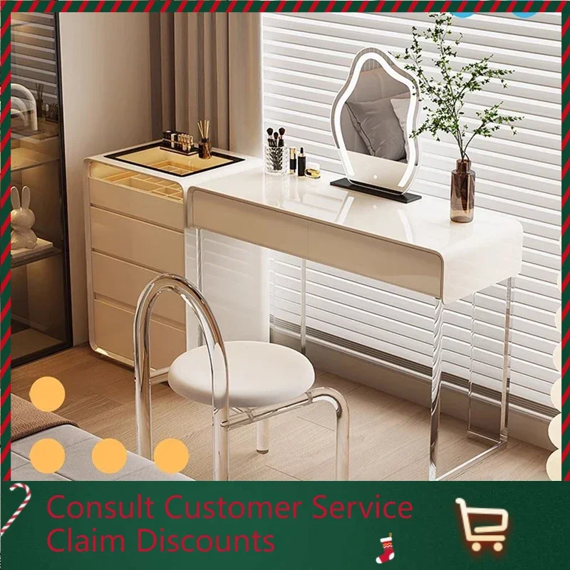 

Makeup Luxury Dressing Table Italian Dresser Minimalist Apartment Dressing Table Drawers Storage Tocador Mueble Maquillaje Decor