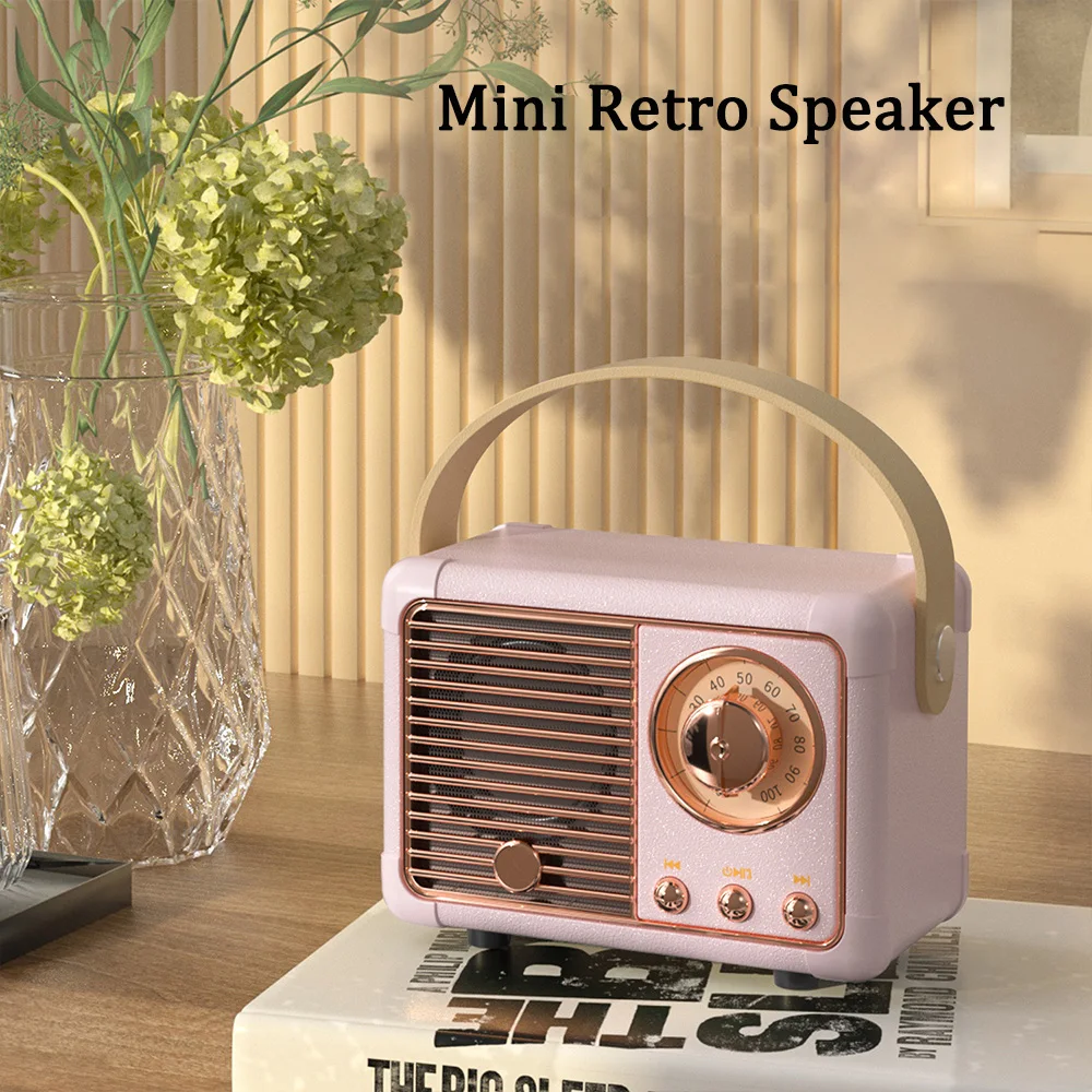 

Portable USB Charging Mini Speakers Wireless Bluetooth Speaker Sound Stereo Travel Music Player Retro Music Box Dropshipping