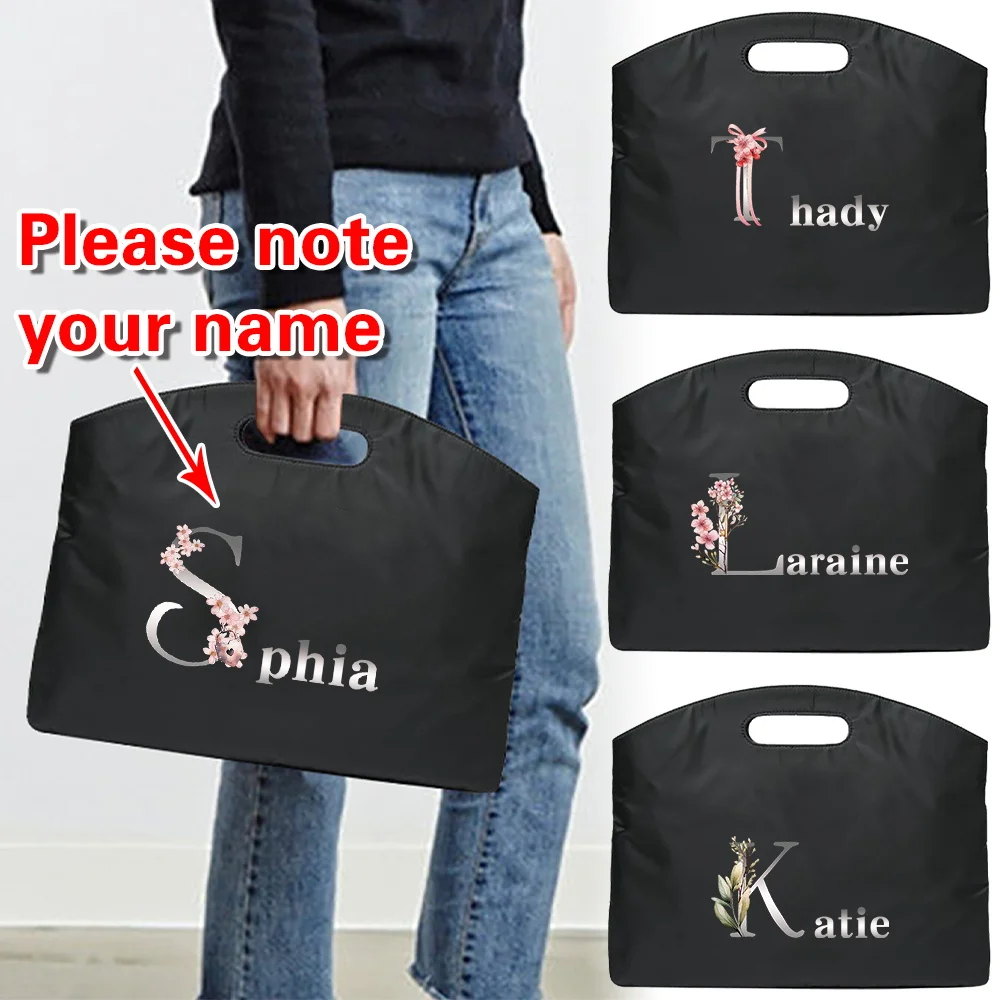 

Персонализированный индивидуальный портфель с именем, женская сумка для компьютерных документов, большая вместительная сумка, деловая сумка для ноутбука, чехол