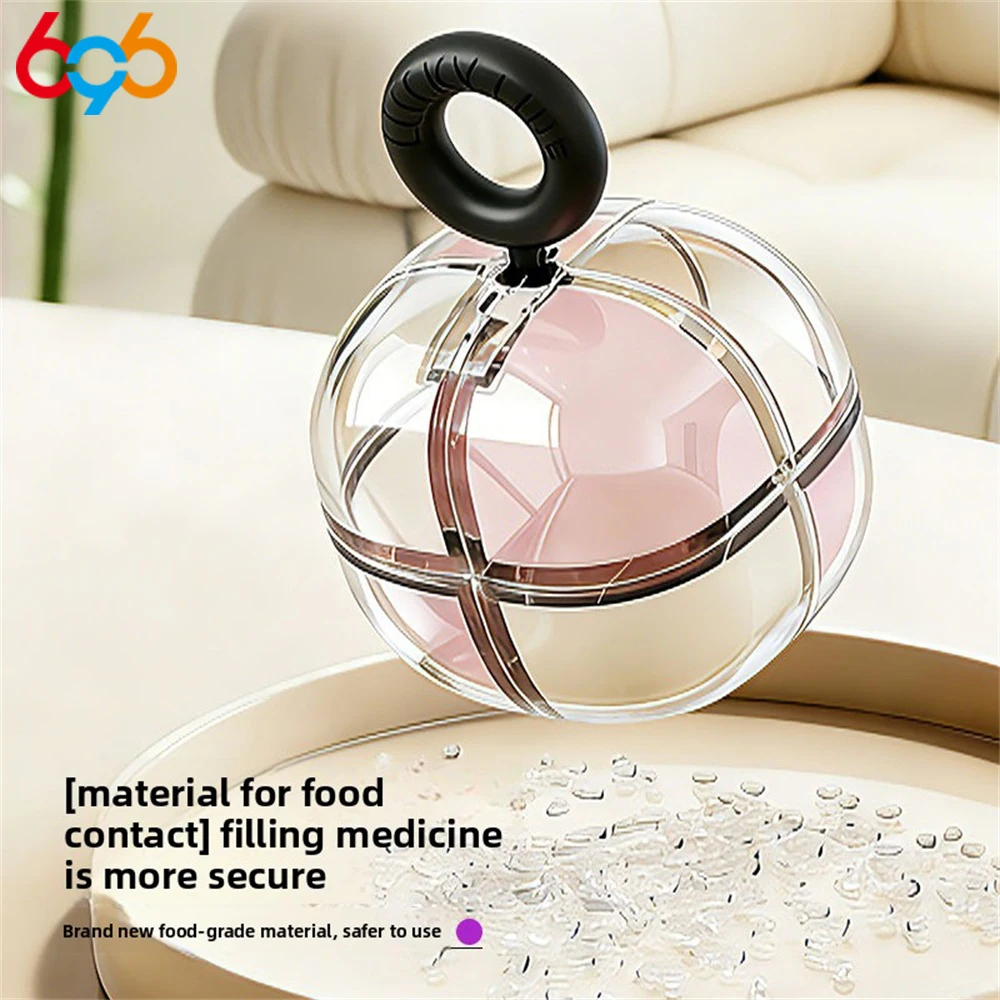 Dopamine Style 7‑Day 8‑Grid Magnetic Pill Box Moisture‑Proof Sealed Tablet Container for Home and Travel