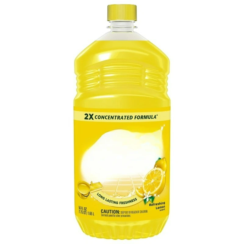 2X Multi-Purpose Cleaner, No Rinse Floor Cleaner, Refreshing Lemon Scent, 56 fl oz