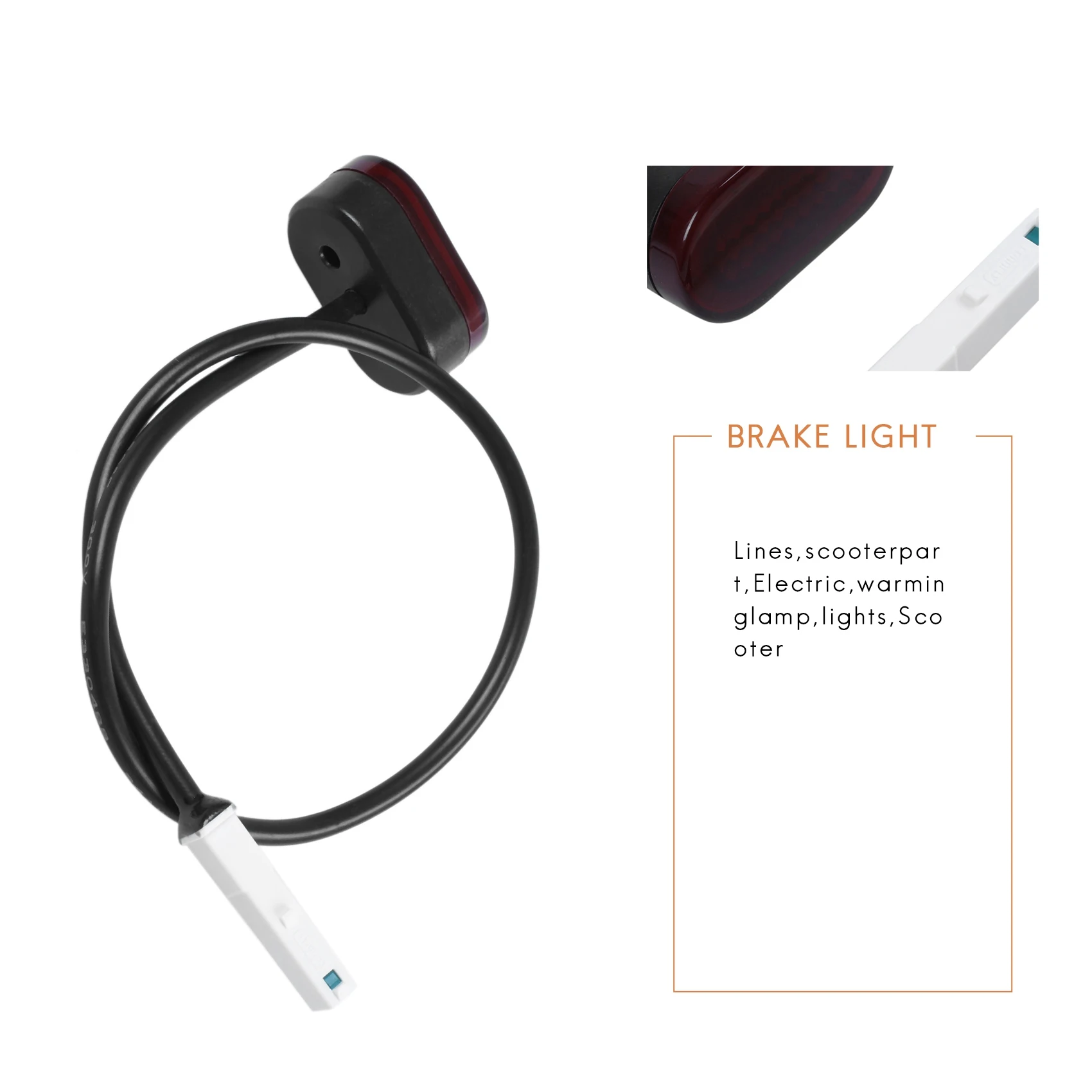 Rear Tail Lamp Stoplight Brake Lights With Line For Xiaomi Mijia M365 M187 Electric Scooter-N25R