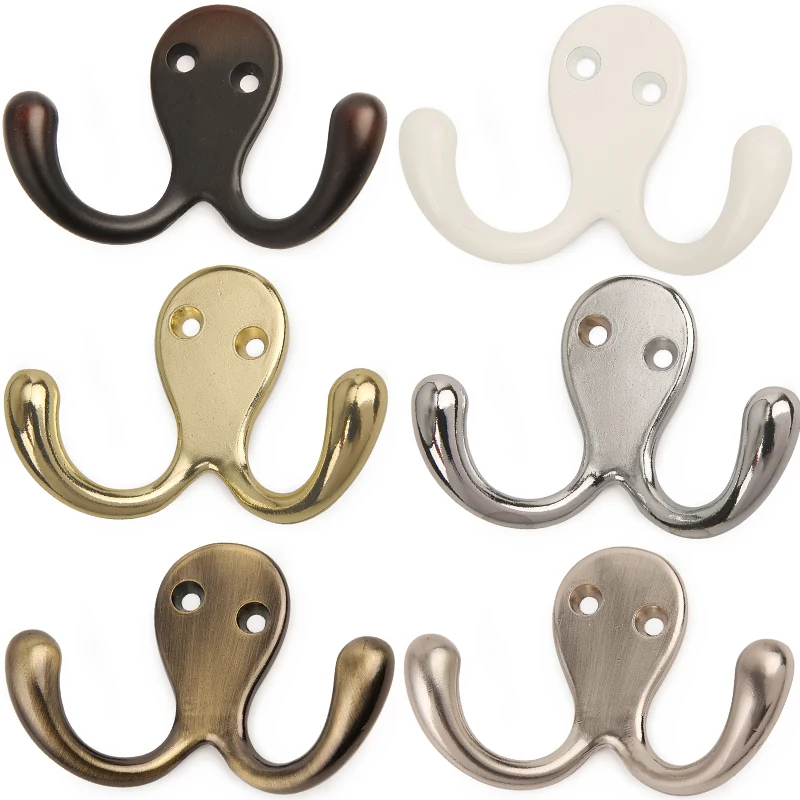 

1/3/6pcs Coat Hook Wall Mounted Hooks Coat Hooks Robe Hooks Hangers Heavy Duty With Screws For Coats Hat Clothes Keys