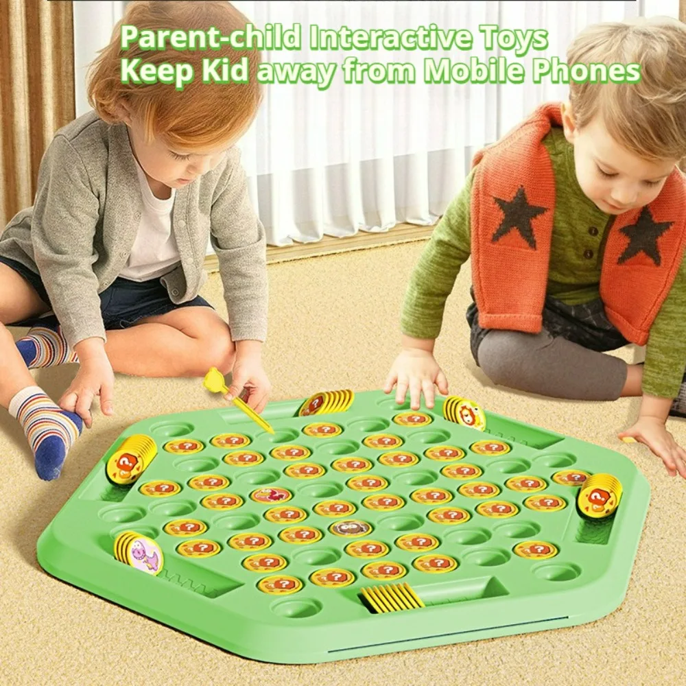 Kinderen Battle Schaken Educatief Speelgoed Geheugen Concentratie Training Dier Fruit Flip Schaken Bordspel 2-6 Spelers Interactief Speelgoed