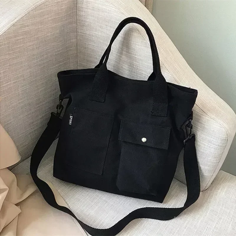 STN13 grande bolsa de lona portátil para mulheres, bolsa de um ombro, série Sen, alta capacidade, moda