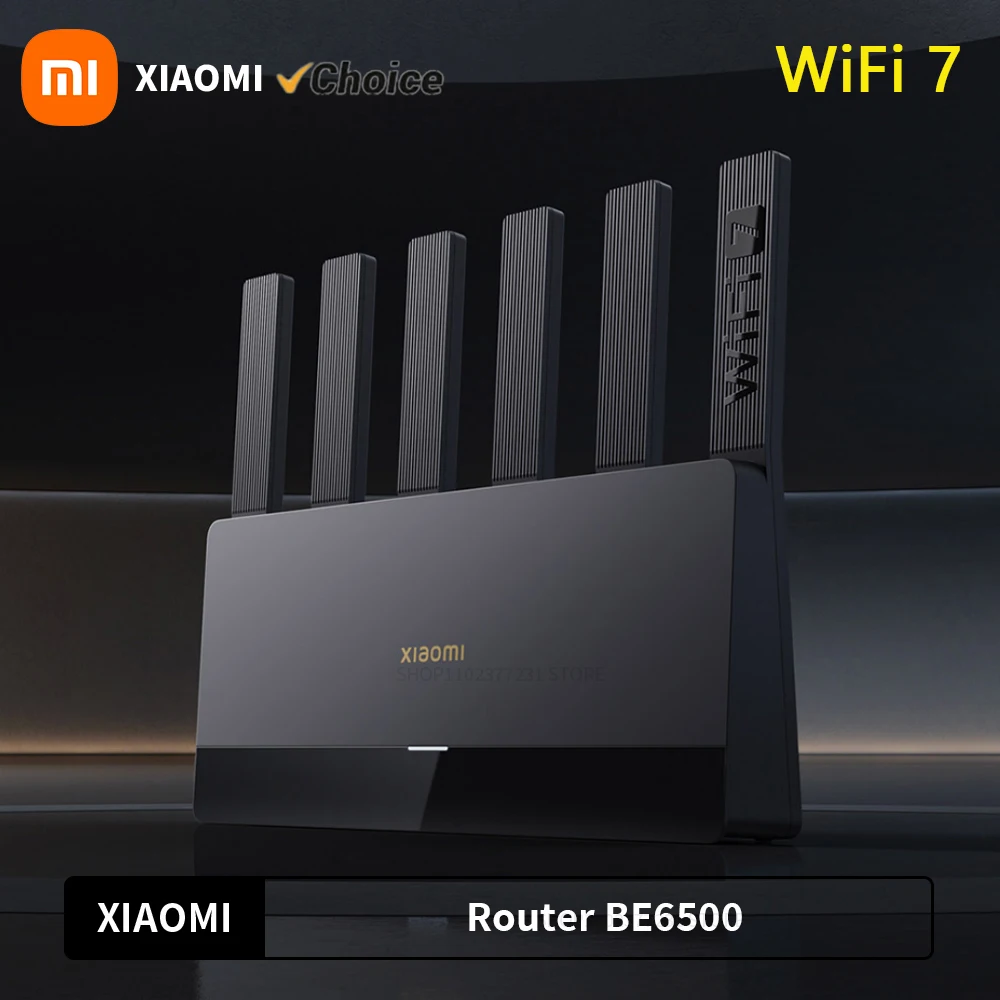 Xiaomi Router BE6500 WiFi7 2.4/5GHz Duan Bands 160Mhz 6453Mbps Mesh Networking Gaming Acceleration 2.5G Ethernet Port 6 antennas