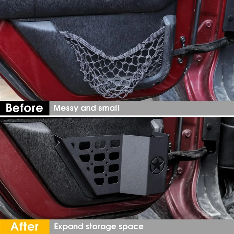 

Хранение задней двери для Jeep Wrangler JK 2011-2017, карманы для хранения дверей, органайзер с боковой вставкой, аксессуары для интерьера-A28K