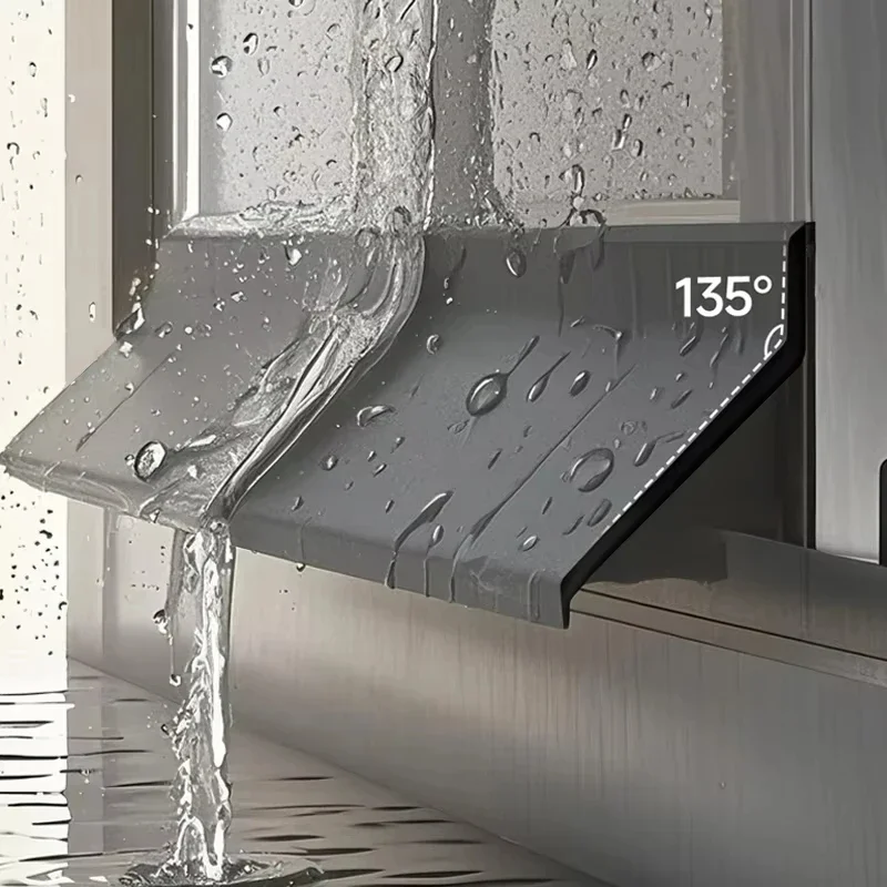 Home Window Water Blocking Bar Rain Weatherstrip Balcony Insulation Windproof Sealing Strip Flashing Board Acoustic Wall Panels