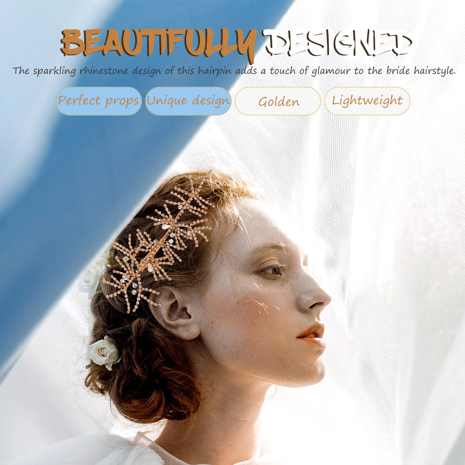 Jepit Rambut Berhiaskan Batu Rhinestone Aksesori Rambut Pengantin Pernikahan Jepit Rambut Samping Pengantin Wanita Dekorasi Gaya Rambut Pesta