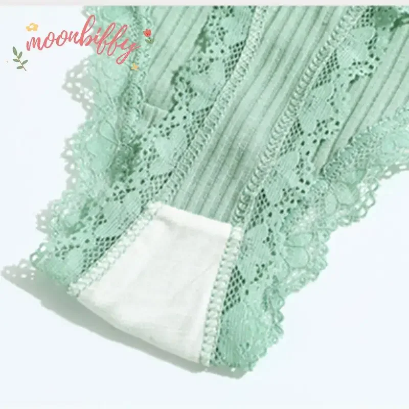 Thong Cotton Sexy Ladies Panties Women's Underwear Low Waist Solid Color Shorts Black Invisible  Lace T-st image 6