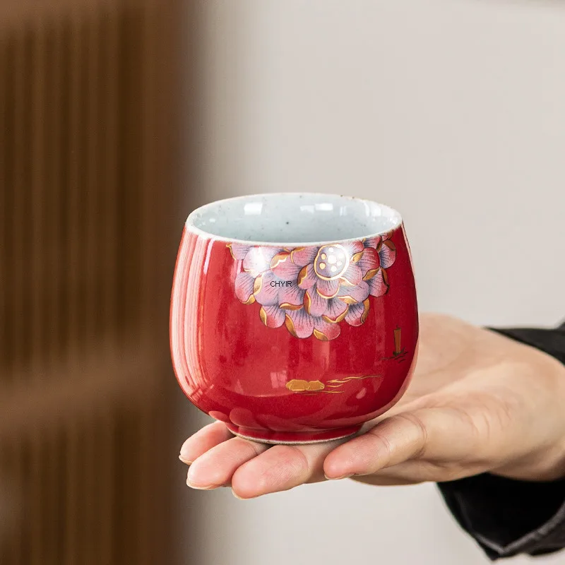 

Colorful Tea Cup Japanese Kiln Large Ceramic Master Cup Personal Single Cup Tea Cup Smell Cup