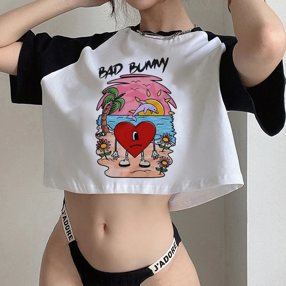 Bad Bunny tshirt women manga t-shirts female graphic anime clothing