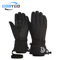 GOBYGO Snowmobile Snow Snowboard Thermal Gloves Women Men Waterproof Touchscreen Function Windproof Plush Mittens Ski Gloves