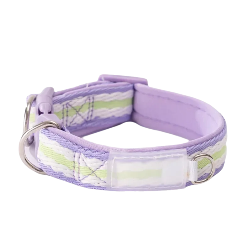 Adjustable Cotton Dog Collar With Plastic Buckle For Pets_voghion.com
