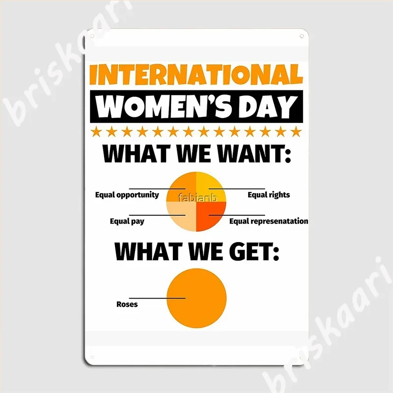 Feminism International Women S Day Metal Plaque Poster Club Party Decoration Party Plates Tin Sign Posters