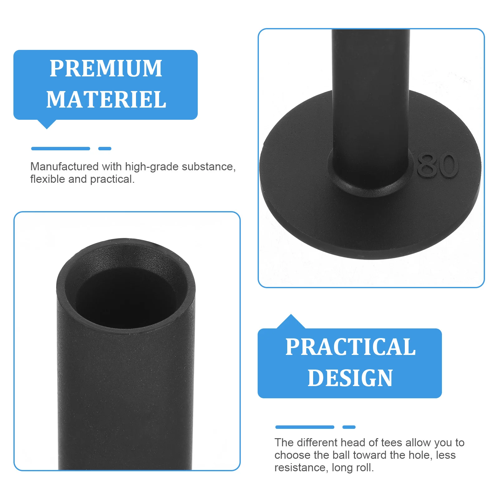5 Pcs Golf Balls Pins Golfs Supplies Major Flexible Tees Golfing Practice Stands Holder Indoor