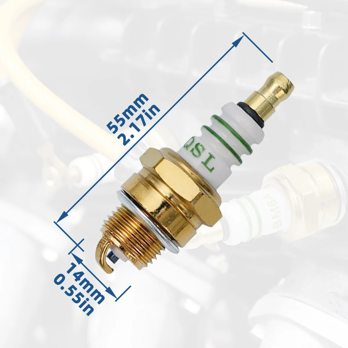 BM6A Small Engine Spark Plug 1/2/5pcs For Chainsaw Lawn Mower Leaf Blower Garden Tool Ignition Replacement Accessory