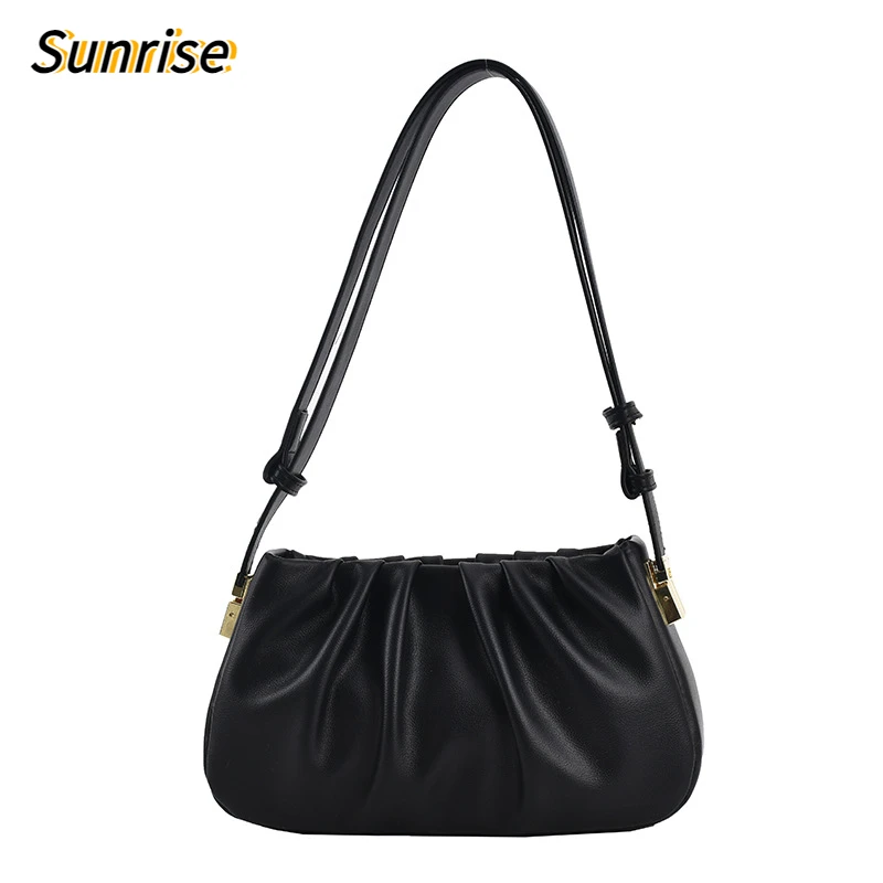 

Wrinkled Cloud Bag for Women Versatile Underarm Bag Niche Luxury Design Handbag Unique Texture Single Shoulder Bag Crossbody Bag