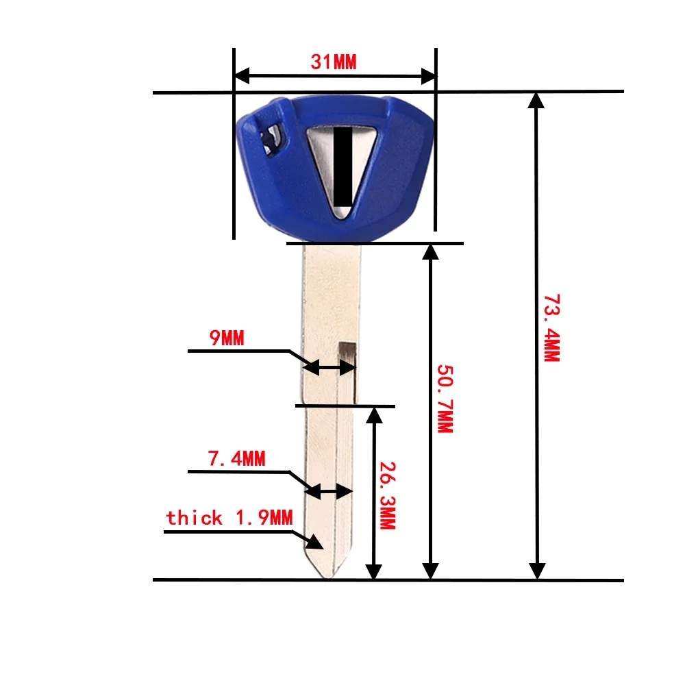 Motorcycle Uncut  Blank Key Blade For Kawasaki Vulcans Vulcan S650 Versys 650 1000 EX400 ER650 EX650 ZX1000 ZX10RR ZX14R ZX1400