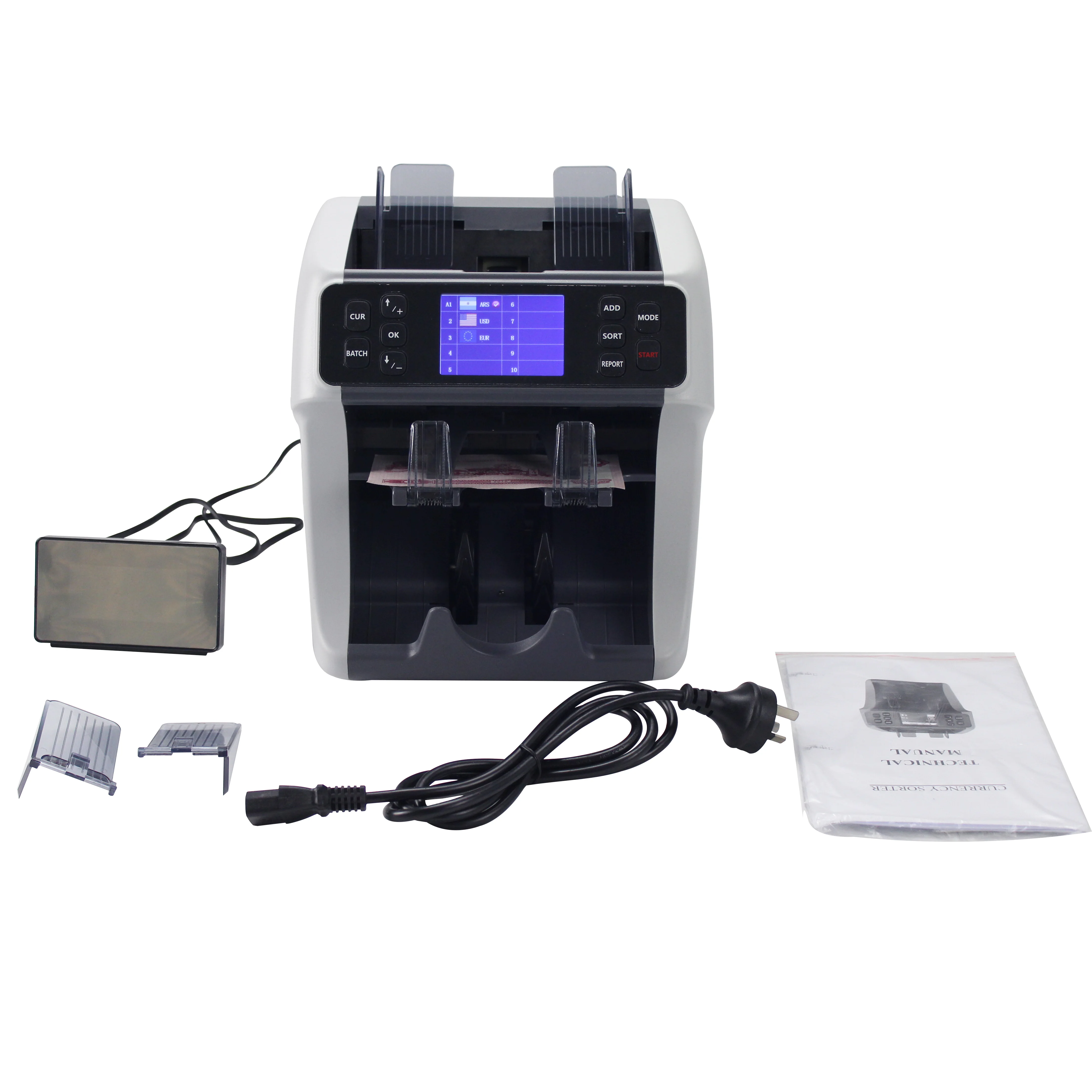 

2 Pockets CIS Value Bill Counter And Sorter Mixed Denomination Lebanon/Qatar/AFN billnotes/ Money Counting Machine