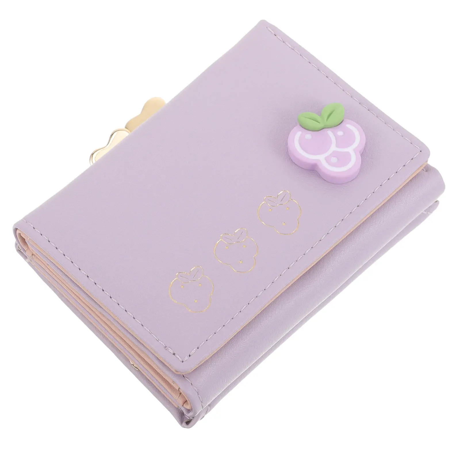 

Милый мини-кошелек для монет для женщин, тройной кошелек из искусственной кожи, маленькая сумочка для мелочи с отделениями для карт, портативный держатель для удостоверений личности для девочек, для путешествий