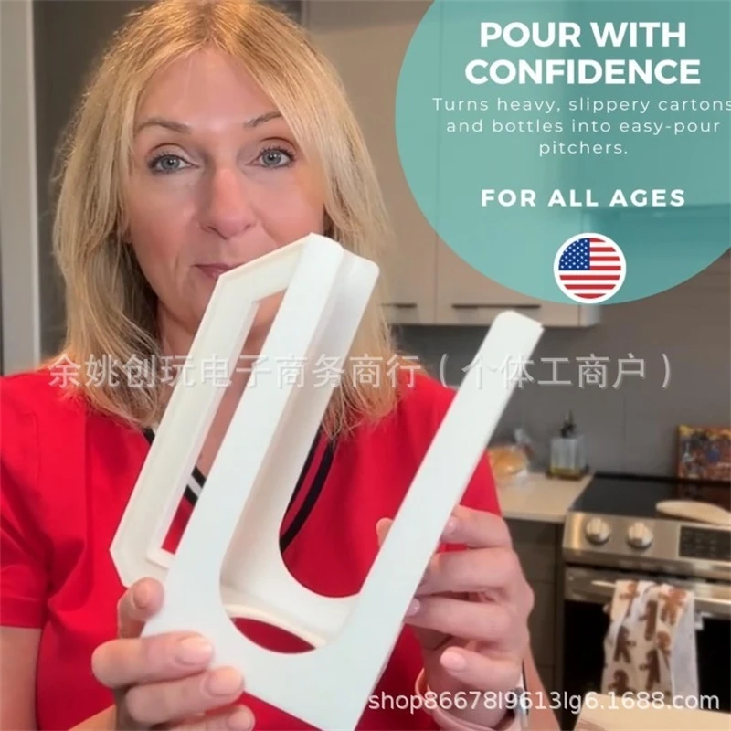 Half Gallon Milk Carton Holder With Handle Portable Tabletop Stand For Kitchen Counter Home Office Gift For Families Modern Cozy