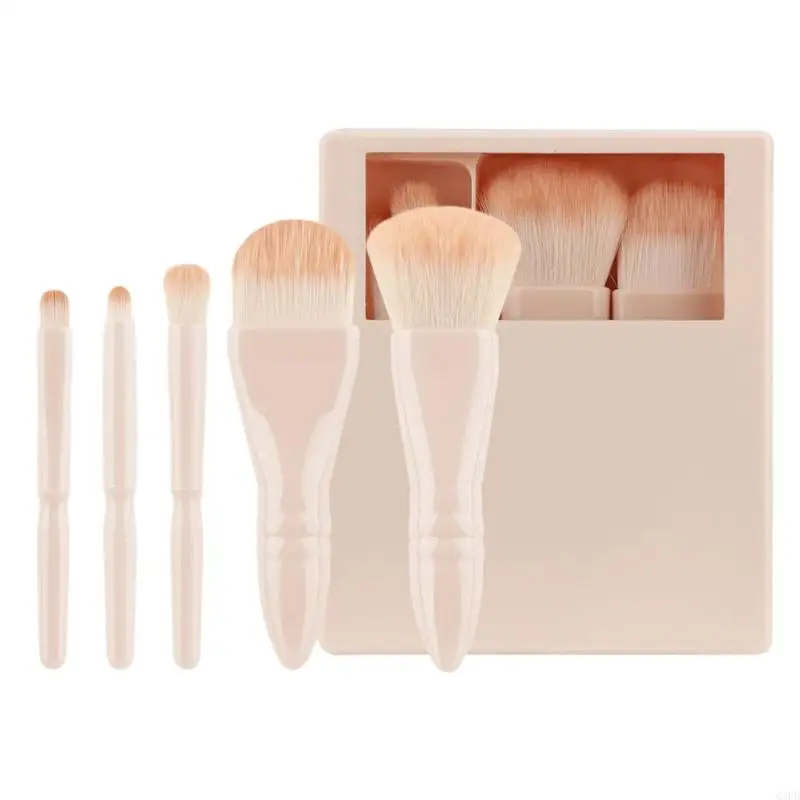 Q1FB 5-delig / set make-upborstelset Cosmetische borstel Reisborstelset Oogschaduwborstels