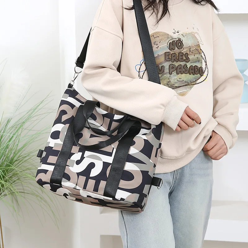 Handheld Women's Large Capacity Oxford Cloth High Appearance Lightweight Large Single Shoulder Women's Bag Crossbody Bag Mommy