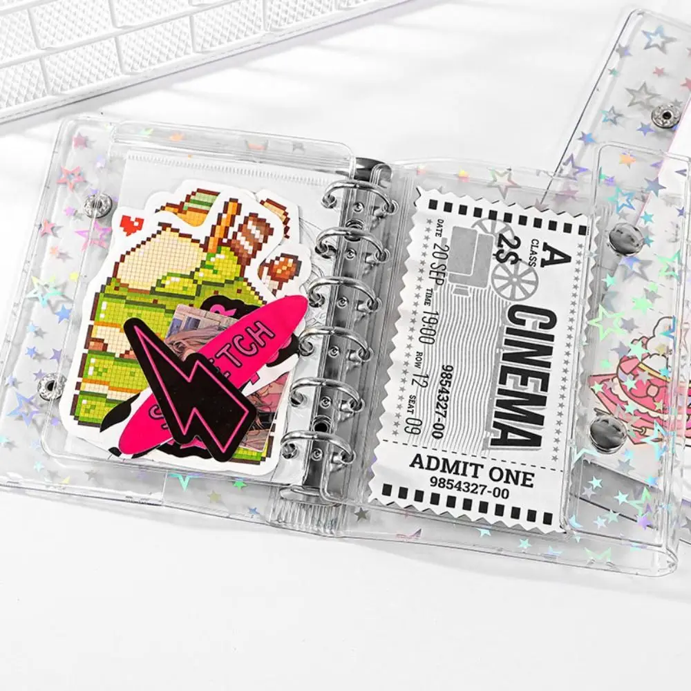 Waterproof Money Savings Challenge Binder PVC Cover Button Closure Envelope Savings Challenges Book Transparent Colorful