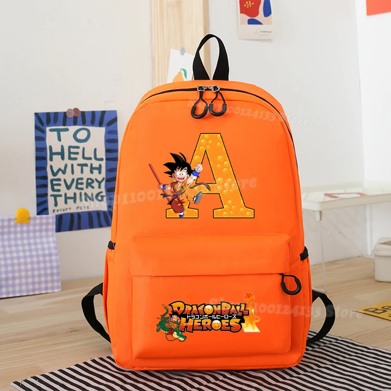 

Dragons Ball Boy Student School Bag Game Letters Anime Canvas Printing Man Back To School Book Pen Backpack Kids Cute Party Gift